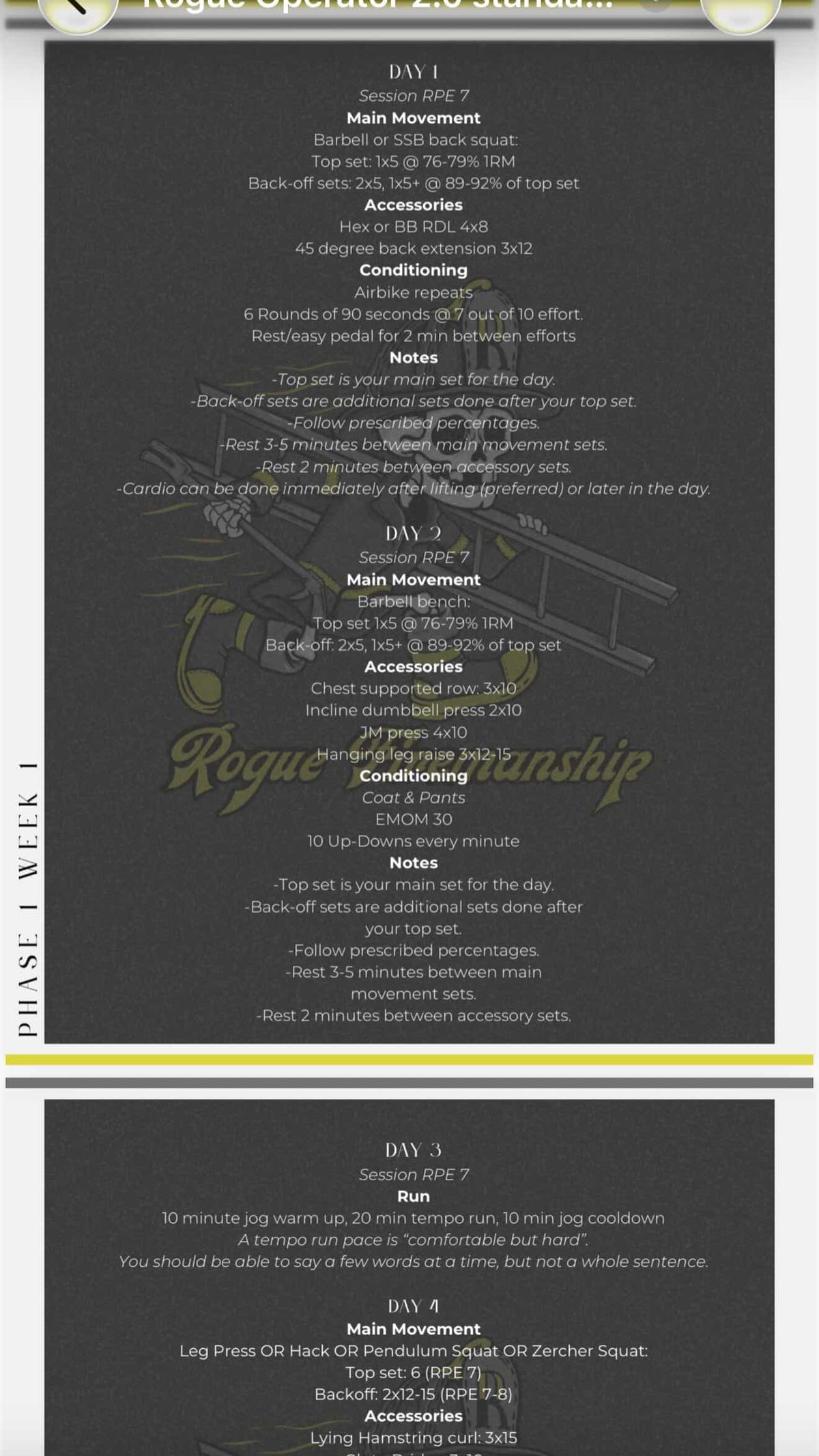 Rogue Operator Rogue Operator 2.0 — 12-Week Firefighter Fitness Program – Rogue ...