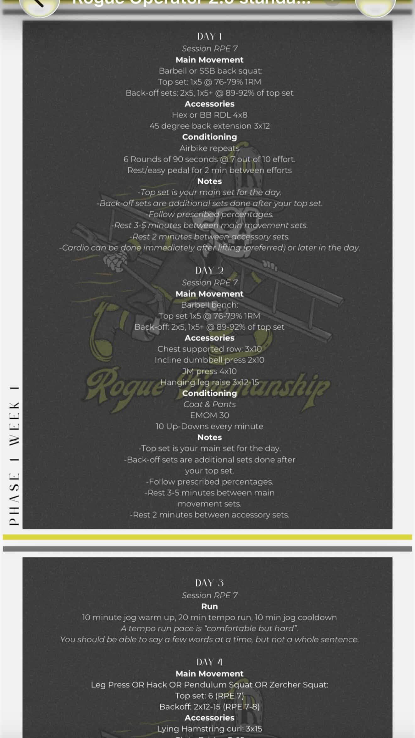 The Rogue Operator 2.0 12 Week Fitness Program