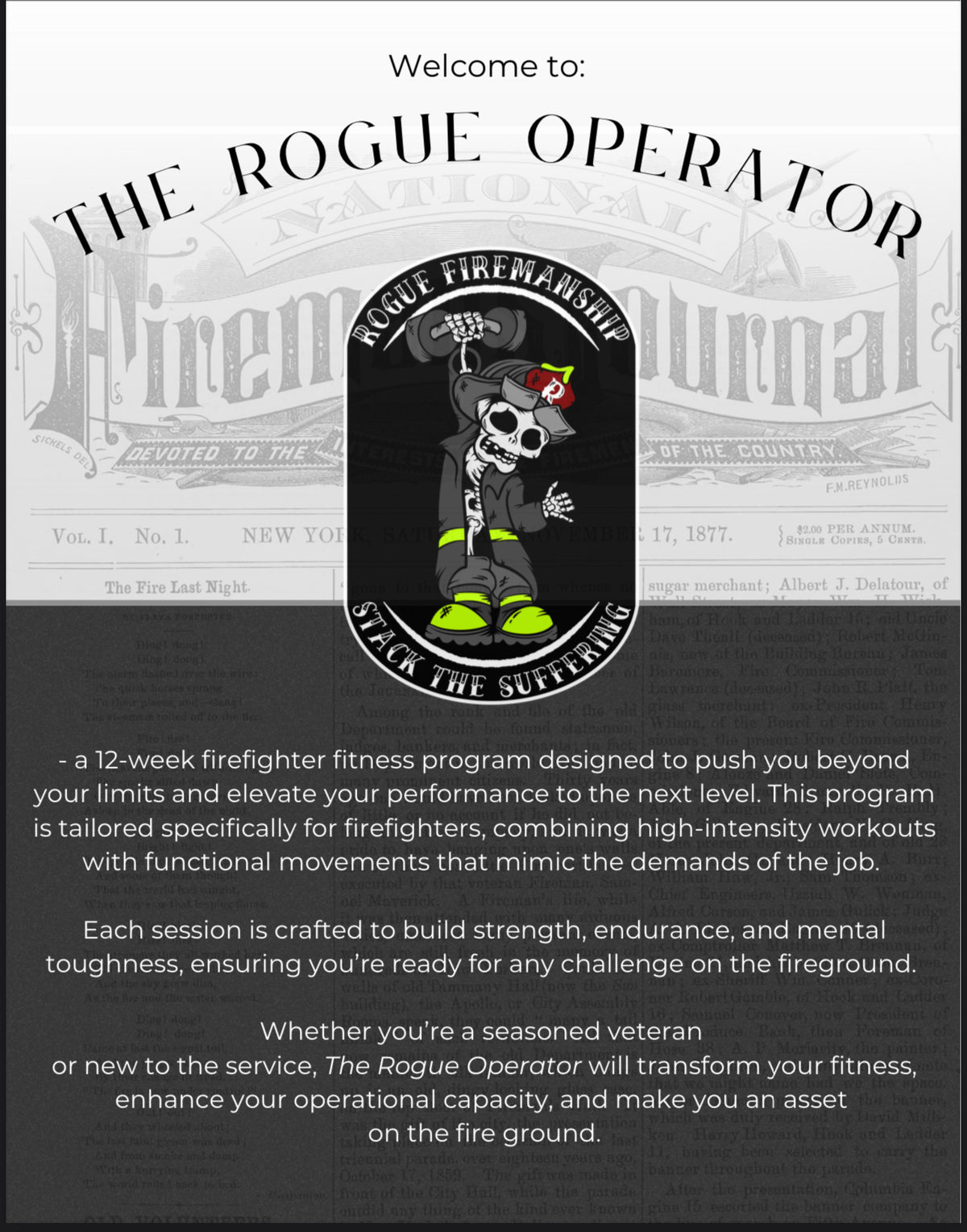 Rogue Operator The Rogue Operator 12 Week Fitness Program – Rogue Firemanship