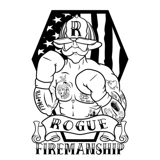 Rogue Firemanship Logo B&W 2.5" Sticker